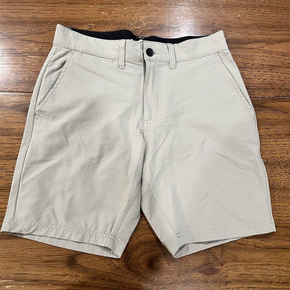 Sperry Men's Seersucker Shorts Size 30 Tan Beige Coastal Preppy Summer Classic